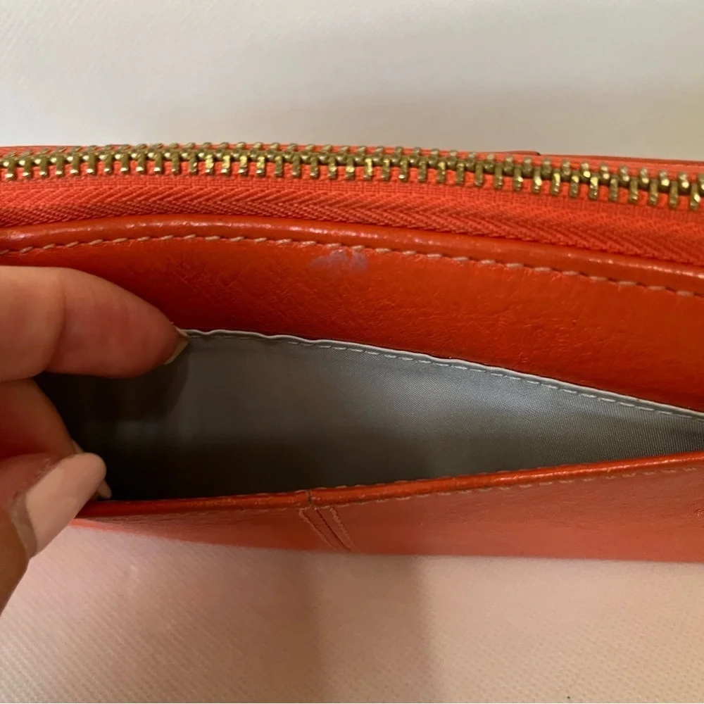 Coach Ashley Orange Leather Wallet